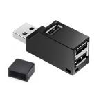 【並行輸入品】3ポート USB2.0ハブ ブラック USBハブ 拡張 軽量 小型 コンパクト u_hub _