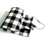 【並行輸入品】車用 電気ブランケット 電気ひざ掛け 電気毛布 12V 4段温度調整 電気ひざ掛け 黒白柄 __