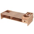 [ параллель импортные товары ] из дерева персональный компьютер подставка натуральный настольный персональный компьютер шт. монитор шт. монитор подставка стол полка стол сверху мелкие вещи место хранения подставка __