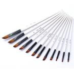 [ параллель импортные товары ] краска щетка 12 шт. комплект D модель flat type .. акварель искусство картина щетка _.