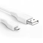 MicroUSBケーブル 1m 1A USB(A)オス - USB(Micro-B)オス データ転送 充電ケーブル (ホワイト) _