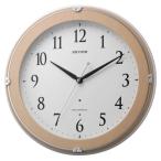 ショッピング電波 リズム(RHYTHM) 掛け時計 電波時計 アナログ ライト 自動 点灯 木 ピンク ピュアライトマーロン 8MYA23SR13 __