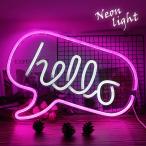 LED ネオンサイン hello ハロー USB ネオンライト ネオン管 インテリア アメリカン雑貨 間接照明 おしゃれ かわいい グッズ クリスマス 装飾