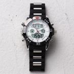腕時計 メンズ メンズ腕時計 HPFS1510-SVWH アナデジ デジアナ アナログ&amp;デジタル クロノグラフ 防水 ダイバーズウォッチ風