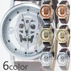 腕時計 メンズ メンズ腕時計 SPST014 フルスケルトンにスカルデザイン  レザーベルトの個性派メンズウォッチ