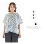 快晴堂 カイセイドウ Girl'sインディゴ・サッカーにミックス水玉・半袖Tシャツ 52S-01【2025春夏】