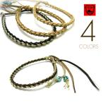  Tochigi кожа &hemp( лен ) вязаный натуральный бирюзовый end отделка ножной браслет мужской женский обе соответствует 