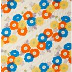 mu. прекрасный furoshiki .... примерно 70cm.. . цветок полоса бежевый сделано в Японии 21414-218