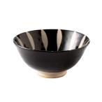 光陽陶器 お茶碗 茶碗 ご飯茶碗 和食器 黒化粧中黒十草飯碗 陶器（水防加工） 日本製 20917