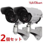 2個セット ダミーカメラ ソーラー 屋外用 防犯カメラ ダミー 屋外用 ダミー防犯カメラ LED点滅  電池式 監視カメラ 不審者を威嚇 公共場所 駐車場 事務所 安全