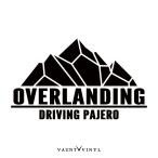 OVERLANDING PAJERO カッティング ステッカー