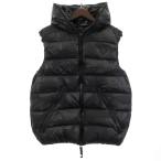 【中古】デュベティカ DUVETICA ハイドロゲン HYDROGEN 美品 17AW DARK VEST ダウンベスト フード スカルワッペン カモフラ 黒系 48 【ベクトル 古着】