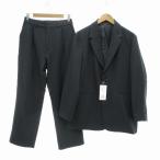 ショッピングタグ 未使用品 タケオキクチ TAKEO KIKUCHI タグ付き 2点セット オーバーラフセミダブルセットアップ シングルジャケット パンツ M チャコールグ