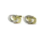  Christian Dior Christian Dior CD Logo запонки кнопка серебряный Gold цвет #GY99 мужской 