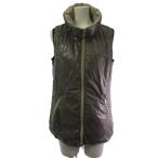 デュベティカ DUVETICA ダウンベスト ジップアップ スタンドカラー グレー 40  レディース