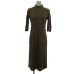 レキップヨシエイナバ L'EQUIPE YOSHIE INABA ワンピース ロング ダルメシアン柄 ブラウン 黒 9 レディース