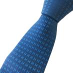 未使用品 エルメス HERMES タグ付き ネクタイ H柄 シルク100 ブルー 青  メンズ