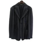 ショッピングギャルソン コムデギャルソンオムプリュス COMME des GARCONS HOMME PLUS ウール テーラードジャケット ストライプ グレー ブルー M メンズ