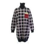ショッピングMARNI マルニ MARNI 美品 ニットワンピース チェック タートルネック 黒系 ブラック 14 レディースM位 キッズ