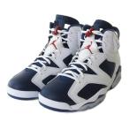 ショッピングジョーダン 未使用品 ナイキ NIKE 新品同様 CT8529-164 エアジョーダン6 レトロ AIR JORDAN 6 RETRO オリンピック ホワイト ネイビー 26.5cm メンズ