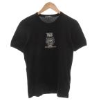 ドルチェ&ガッバーナ ドルガバ DOLCE&GABBANA Tシャツ カットソー 半袖 44 黒 ブラック フクロウ柄 /FF メンズ
