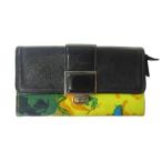 バレンシアガ BALENCIAGA 長財布 ウォレット サテン パテント ターンロック ブラック イエロー グリーン