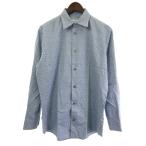 エルメス HERMES セリエ ボタン シャツ 長袖 総柄 花柄 ブルー 39  メンズ