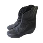 ヨーガンレール JURGEN LEHL ショートブーツ シューズ レザー ウエッジソール ブラック 黒 23cm レディース