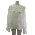 ショッピングzara ザラ ZARA シャツ ブラウス レース 長袖 白 ホワイト L レディース