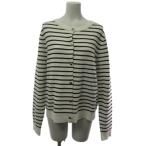 ショッピングzara ザラ ZARA カーディガン ボーダー 長袖 白 黒 ホワイト ブラック L レディース