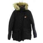 ダントン DANTON DT-A0029 LAS FAKE FUR HOODED DOWN JACKET ダウンジャケット コート フーデッド 黒 ブラック M メンズ