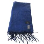 ランバン LANVIN カシミヤ混 マフラー フリンジ ネイビー 紺  メンズ