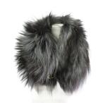 フェンディ FENDI フォックスファーティペット マフラー グレーブラウン  レディース