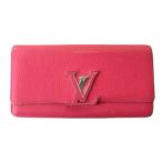 ショッピングルイヴィトン ルイヴィトン LOUIS VUITTON M62367 ポルトフォイユ カプシーヌ 長財布 ウォレット レザー ピンク ☆AA★ レディース