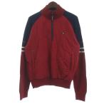  Le Coq s Porte .fle coq sportif Golf жакет тянуть over половина Zip вязаный переключатель длинный рукав M красный серия мужской 