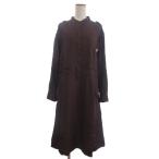 ショッピングzara ザラ ZARA SRPLS ワンピース ロング 長袖 バンドカラー L ボルドー レディース
