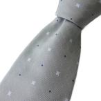 ルイヴィトン LOUIS VUITTON ドット モノグラム ネクタイ シルク シルバー  メンズ
