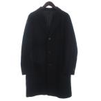 ユニクロ UNIQLO ウールカシミヤチェスターコート ロング 長袖 M 黒 ブラック ■GY28 メンズ