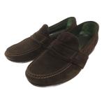  stock тонн STOKTON монета Loafer замша 39 темно-коричневый мужской 