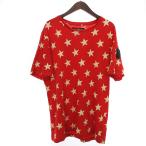 ハイドロゲン HYDROGEN Tシャツ カットソー 半袖 スター 星柄 スカル ロゴ ワッペン レッド 赤 XXL 大きいサイズ メンズ