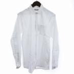 未使用品 ユニクロ タグ付き アンダーカバー コラボ ブロードシャツ 長袖 コットン 無地 比翼 331-072011 白 ホワイト M ■SM1 メンズ