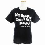 コムデギャルソン COMME des GARCONS AD2018 Tシャツ カットソー 半袖 ロゴ プリント ブラック 黒 M レディース