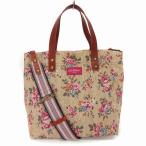 ショッピングキャス キャスキッドソン Cath Kidston ハンドバッグ ショルダー 2way 切替 レザー 花柄 ベージュ 鞄 レディース