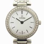 チトーニ TITONI 腕時計 アナログ クオーツ TQ42946 文字盤白 シルバーカラー ウォッチ レディース