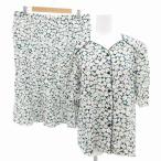  Leilian Leilian выставить блуза flair юбка большой размер короткий рукав колено длина цветочный принт 13 XL белый белый /GV #GY09 женский 