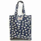 キャスキッドソン Cath Kidston トートバッグ 肩掛け 犬柄 紺 ネイビー 鞄 ■GY12 レディース