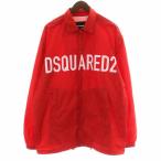 ショッピングディースクエアード ディースクエアード DSQUARED2 美品 コーチジャケット ロゴプリント 裏メッシュ 48 M 赤 レッド S74AM1446 /YI10 ■GY29 メンズ