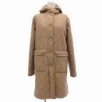  Macintosh MACKINTOSH стеганое пальто жакет с хлопком обратная сторона боа бежевый /UO #GY19 женский 