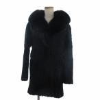  moon bat мех Moon Bat Fur меховое пальто средний длина передний крюк кнопка чёрный черный 11 #GY18 женский 