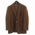 ラルフローレン RALPH LAUREN CHAPS テーラードジャケット 金ボタン 2B 長袖 ウール AB6 茶 ブラウン ☆AA★ メンズ